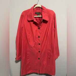 Eddie Bauer- Women’s Coral Trench Coat. Size 2X